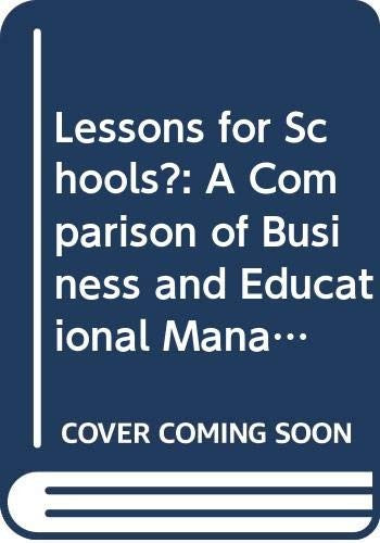 Lessons for Schools?
