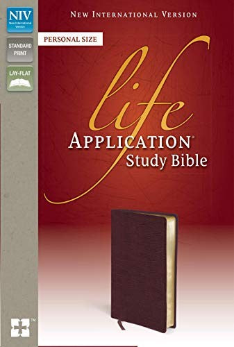 NIV, Life Application Study Bible, Second Edition, Personal Size, Bonded Leather, Burgundy, Red Letter Edition