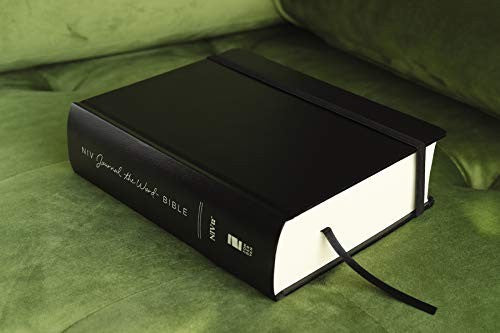 NIV, Journal the Word Bible, Large Print, Hardcover, Black
