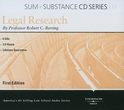 Sum and Substance Audio on Legal Research, Legal Information and the 1st Year of Law School