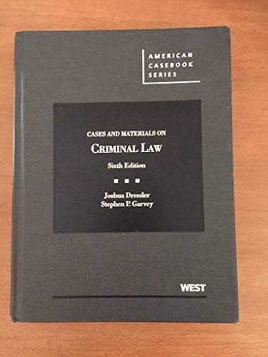 Cases and Materials on Criminal Law
