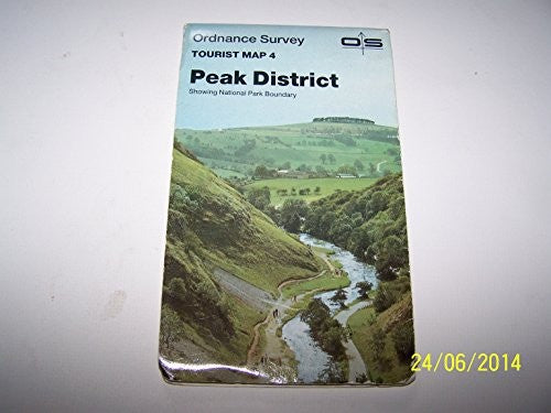 Peak District showing National Park Boundary Tourist Map 4