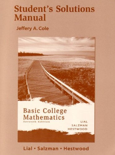Student Solutions Manual for Basic College Mathematics