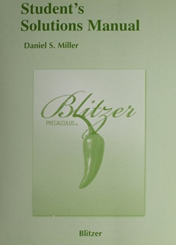 Student Solutions Manual for Precalculus