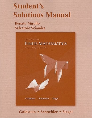 Student Solutions Manual for Finite Mathematics & Its Applications