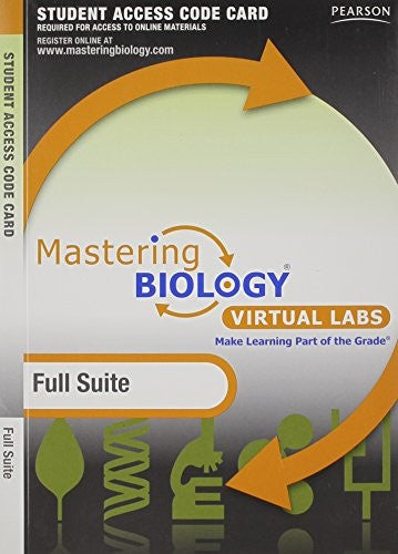 Mastering Biology without Pearson eText for -- Virtual Lab Full Suite -- Standalone Access Card