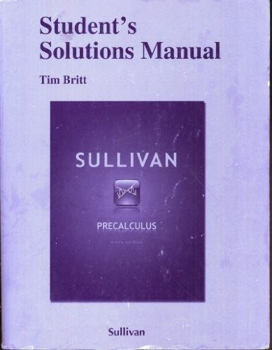 Student Solutions Manual for Precalculus