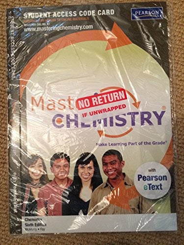 MasteringChemistry with Pearson eText Student Access Code Card for Chemistry