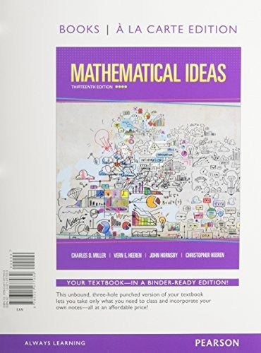 Mathematical Ideas, Books a la Carte Edition