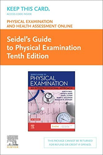 Physical Examination and Health Assessment Online for Seidel's Guide to Physical Examination (Access Card)
