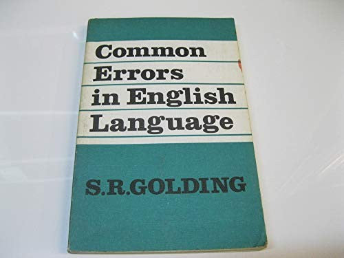 Common Errors in English Language