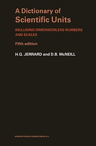 A Dictionary of Scientific Units