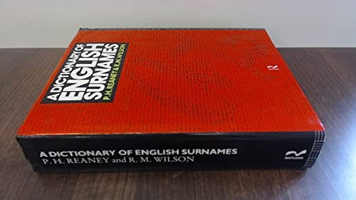 A Dictionary of English Surnames