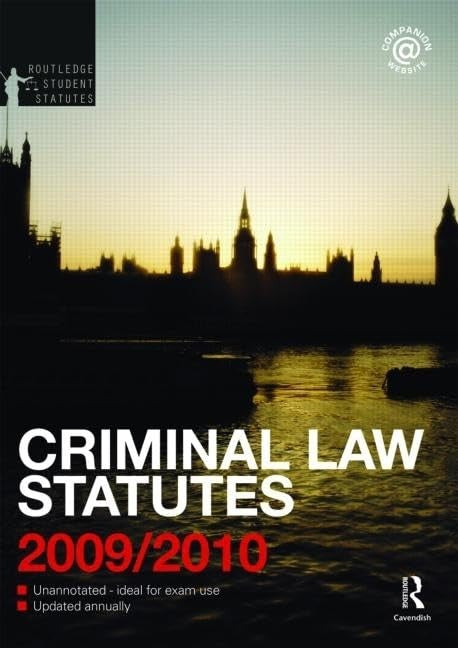Criminal Law Statutes 2009-2010