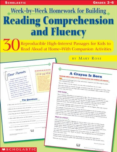 Week-By-Week Homework for Building Reading Comprehension and Fluency