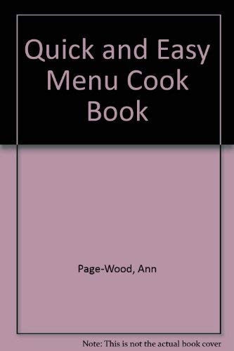Quick and Easy Menu Cook Book