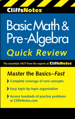CliffsNotes Basic Math and Pre-Algebra Quick Review: 2nd Edition