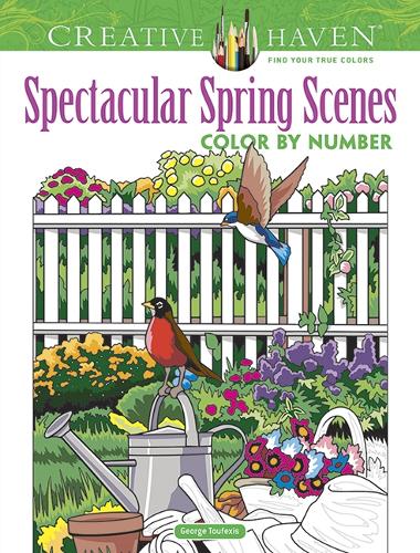 Creative Haven Spectacular Spring Scenes Color by Number