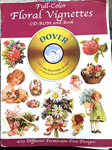Full-Color Floral Vignettes - CD-Rom and Book