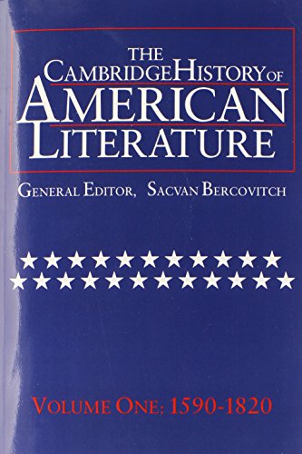 The Cambridge History of American Literature: Volume 1, 15901820