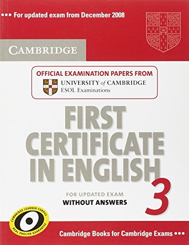 Cambridge First Certificate in English 3 for Updated Exam Student's Book without answers