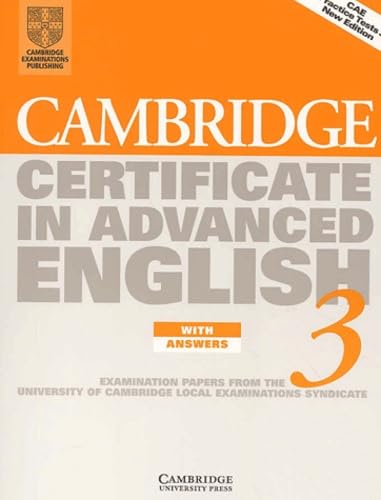 Cambridge Certificate in Advanced English 3 Student's Book with answers