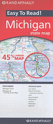 Rand McNally Easy to Read! Michigan State Map