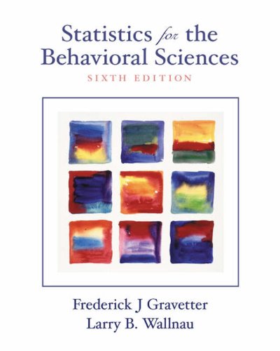 Statistics for the Behavioral Sciences