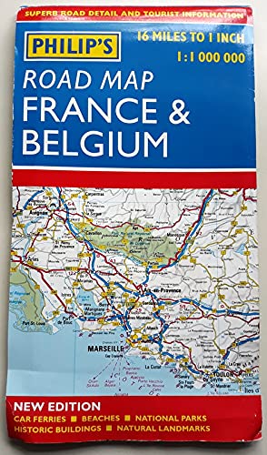 Philip's Road Map of France and Belgium