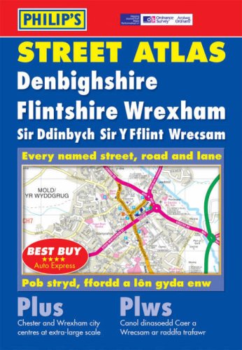 Philip's Street Atlas Denbighshire, Flintshire and Wrexham