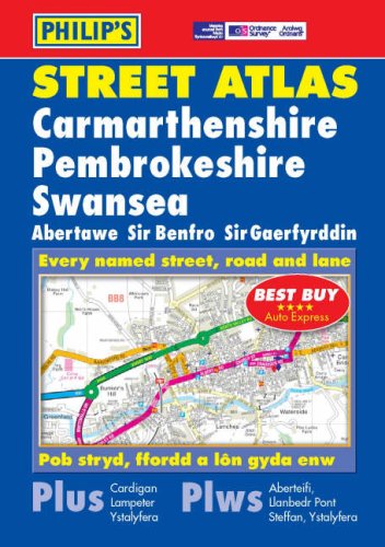 Philip's Street Atlas Carmarthenshire, Pembrokeshire and Swansea