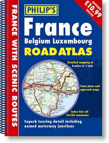 France Belguim Luxembourg Road Atlas
