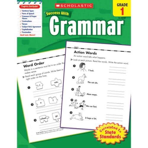 Scholastic Success with Grammar: Grade 1 Workbook