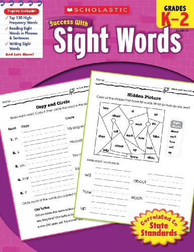 Scholastic Success with Sight Words Workbook