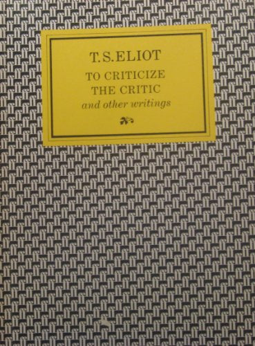 To Criticize the Critic