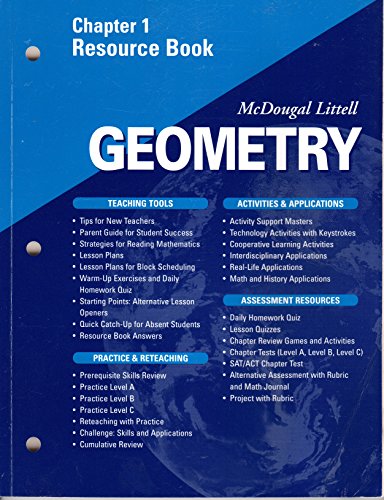 McDougal Littell Geometry: Resource Book: Chapter 1