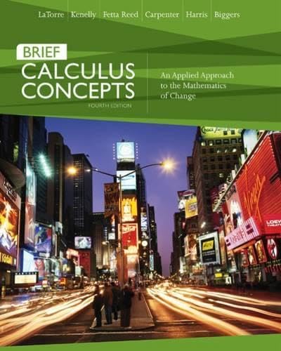 Calculus Concepts : An Applied Approach to the Mathematics of Change, Brief Edition