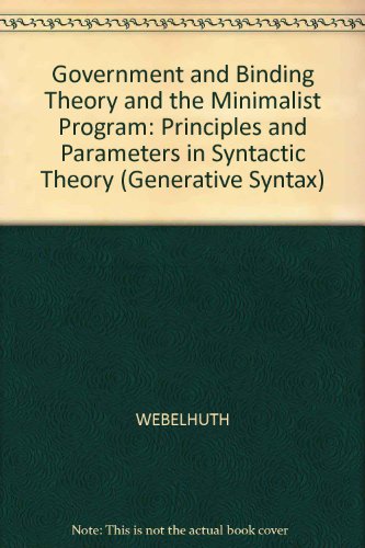 Government and Binding Theory and the Minimalist Program