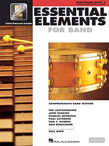 Essential Elements for Band - Percussion and Keyboard Percussion Book 2 with Eei Hal Leonard Method Book with Online Learning and Play-Along Tracks ... Instruction: Percussion/Keyboard Percussion