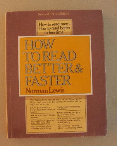 How to Read Better and Faster