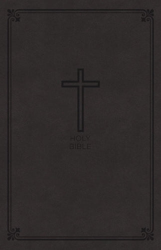 NKJV, Value Thinline Bible, Large Print, Charcoal Leathersoft, Red Letter, Comfort Print