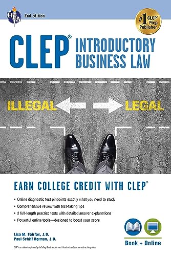 Clep(r) Introductory Business Law Book + Online, 2nd Ed.