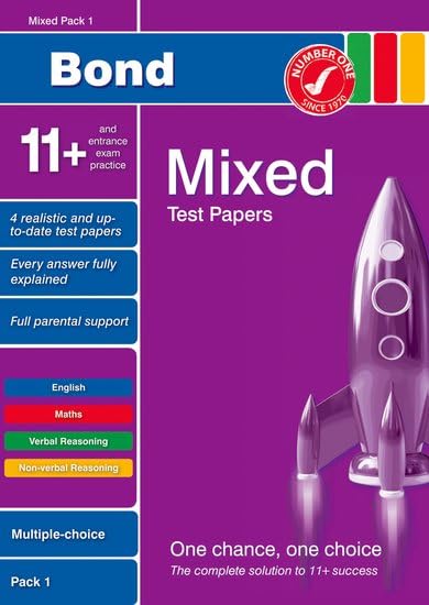 Bond 11+ Test Papers Mixed Pack 1 Multiple Choice