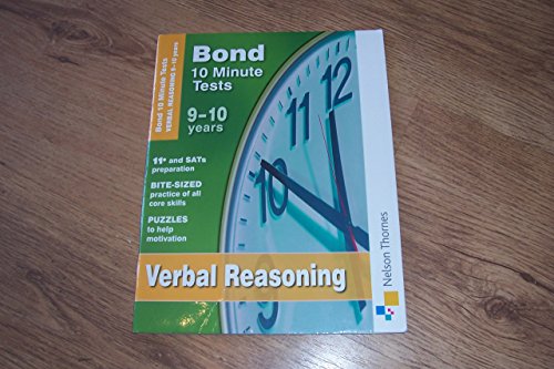 Bond 10 Minute Tests Verbal Reasoning 9-10 Years