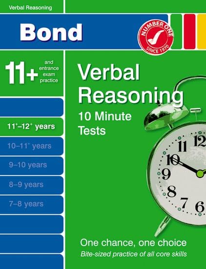 Bond 10 Minute Tests Verbal Reasoning 11-12+ Years