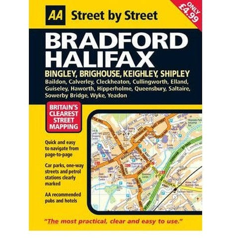 AA Street by Street Bradford, Halifax