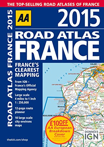 AA Road Atlas France 2015