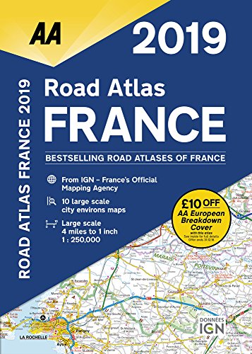 AA Road Atlas France 2019