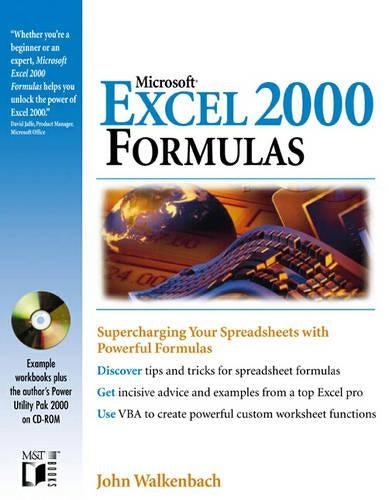 Microsoft Excel 2000 Formulas