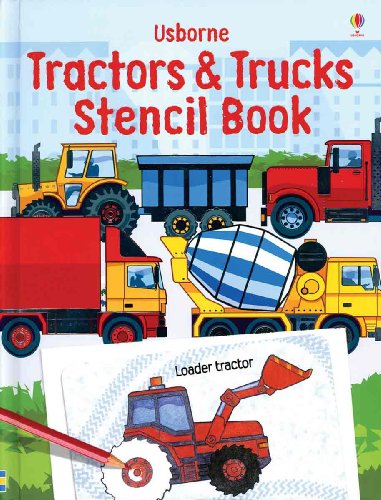 Usborne Tractors & Trucks Stencil Book